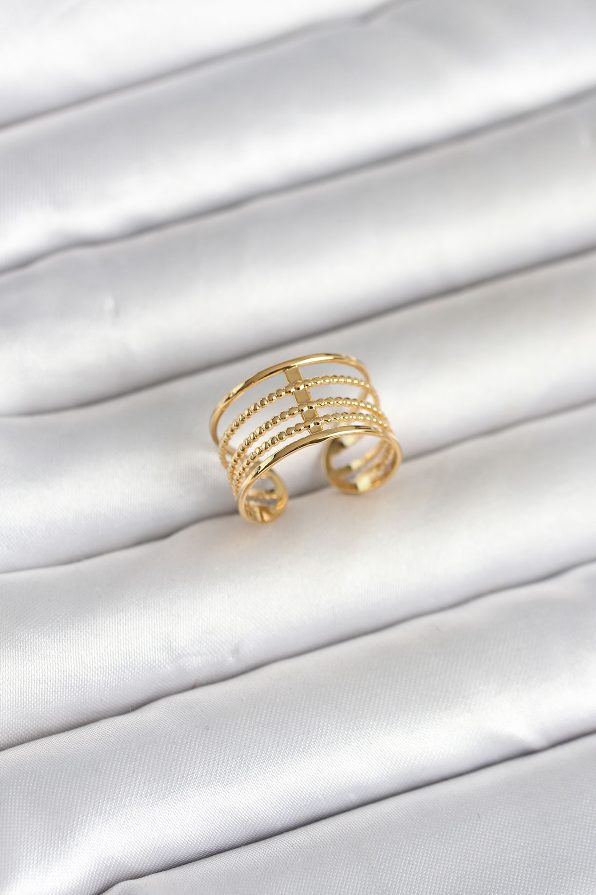 Tegan 316L Çelik Gold Renk Vintage Model Kadın Yüzük TG27BYK4173