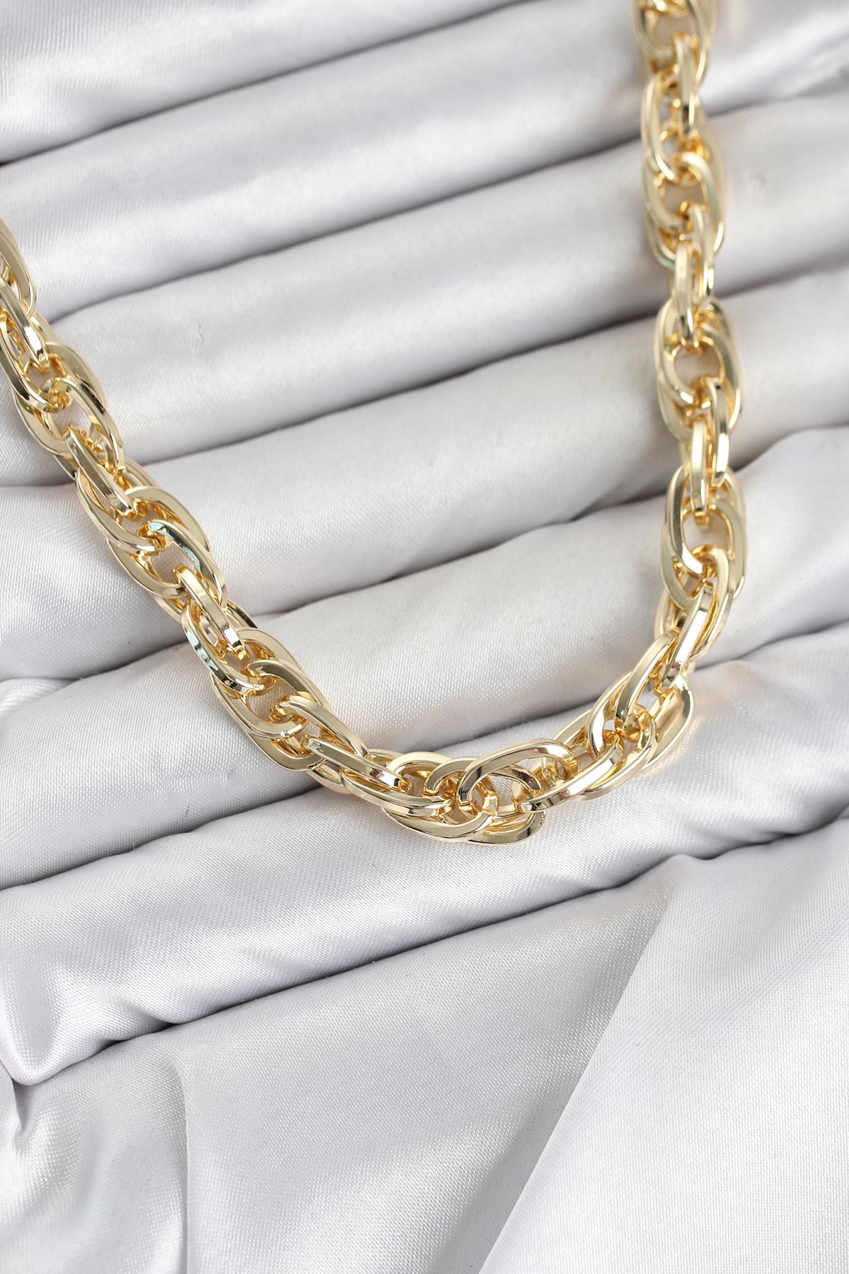 Tegan CM Kalın Burgu Model Gold Renk 60 cm Kadın Kolye TG27BKO11129
