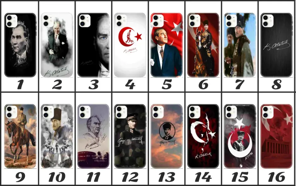 Atatürk Baskılı Telefon Kılıfı - Görsel 2