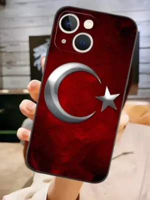 Türk Bayrağı Baskılı Telefon Kılıfı