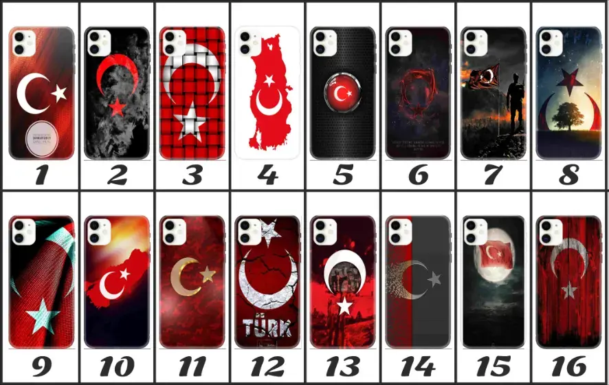 Türk Bayrağı Baskılı Telefon Kılıfı - Görsel 2