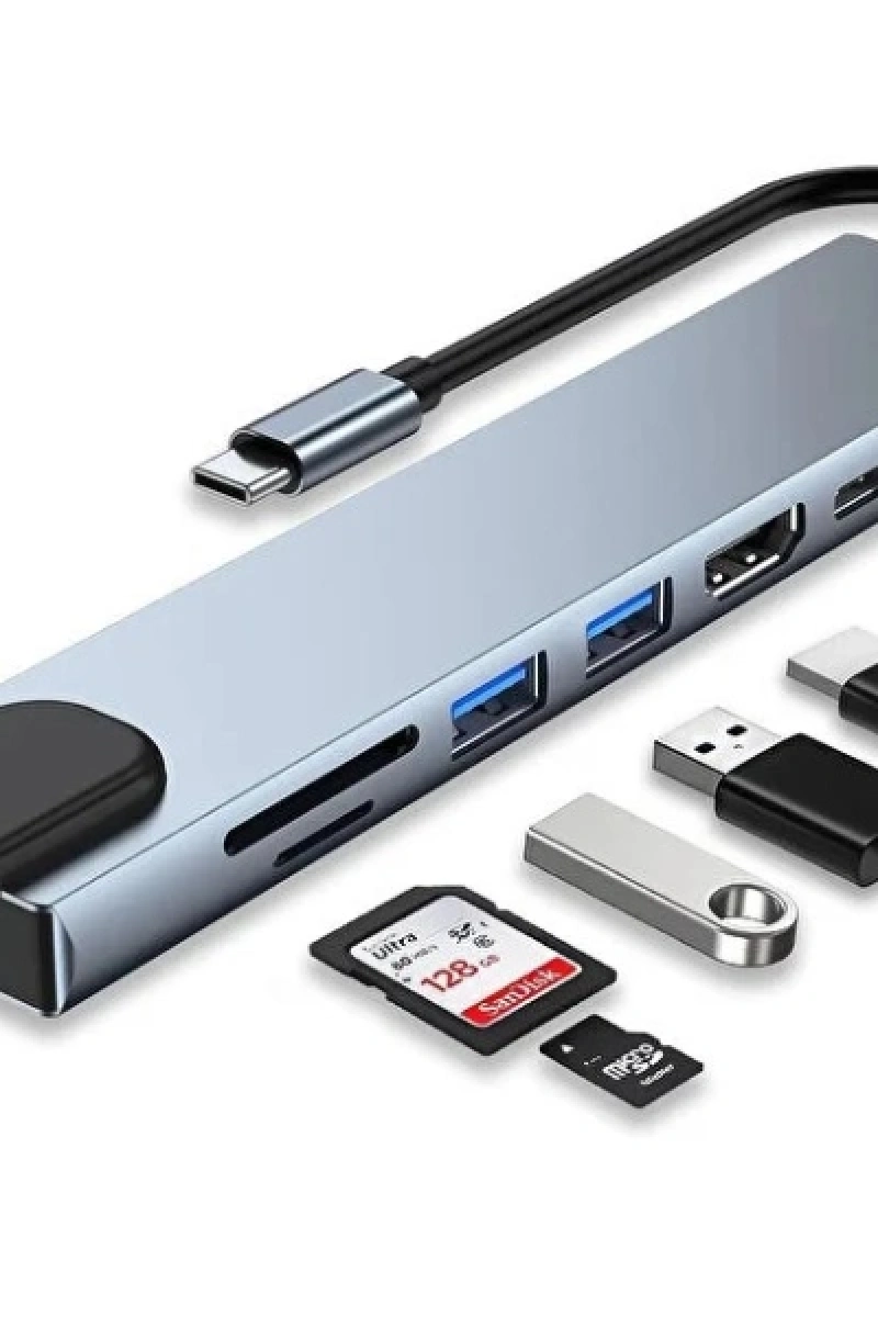 Type c girisli 8 port donusturucu ve coklayici 1 68668569 sw600sh600.webp